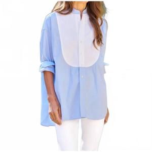 NEW FRANK & EILEEN victoria italian tuxedo shirt in french blue with white bib